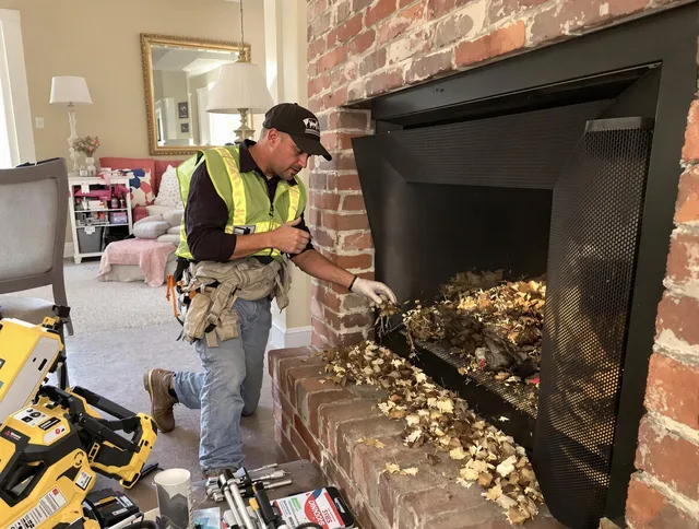 Safe screening installation by Warren Chimney Sweep in Warren, RI
