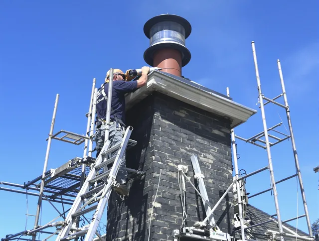 Sturdy chimney crown finished by Warren Chimney Sweep in Warren, RI