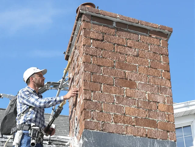 Brickwork for a chimney rebuild by Warren Chimney Sweep in Warren, RI