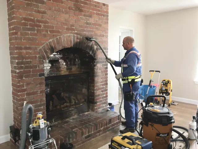 Warren Chimney Sweep expert performing detailed chimney sweep in Warren, RI