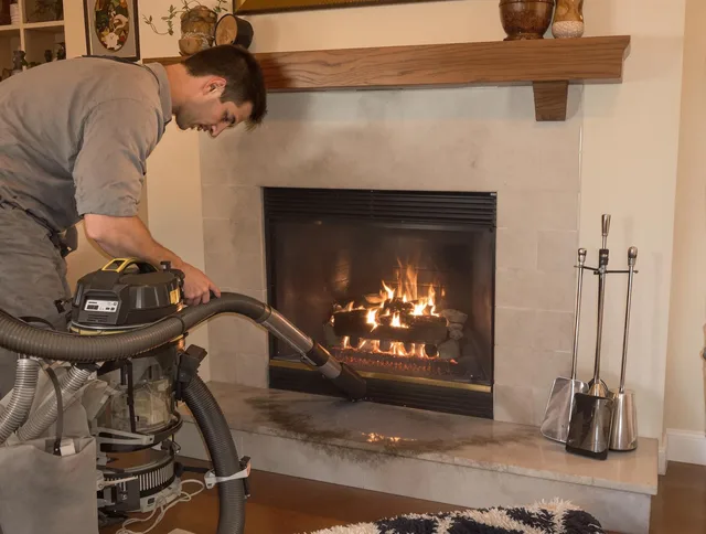 Routine fireplace upkeep by Warren Chimney Sweep in Warren, RI