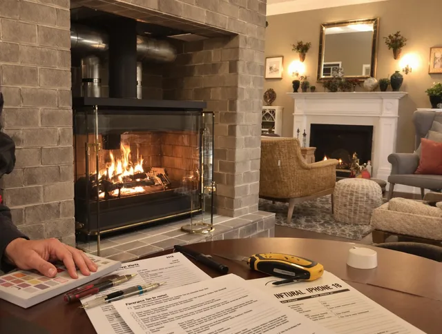 Warren Chimney Sweep verifying fireplace safety measures in Warren, RI