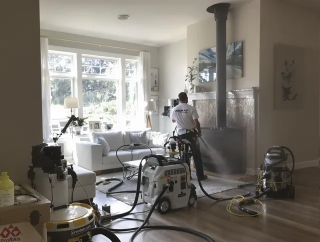 Soot removal service by Warren Chimney Sweep for a fireplace in Warren, RI